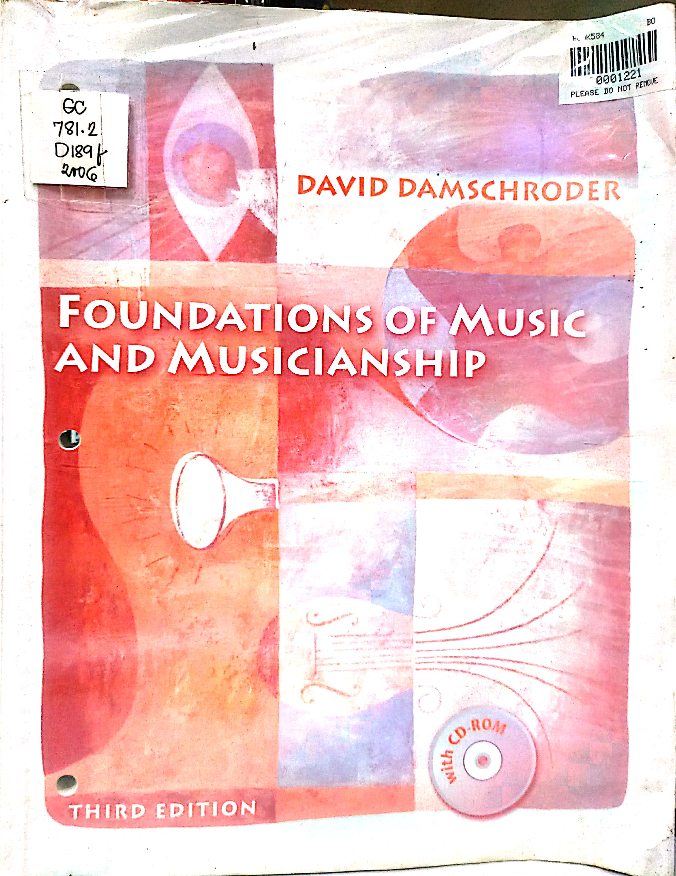 Book cover: Foundations of music and musicianship
