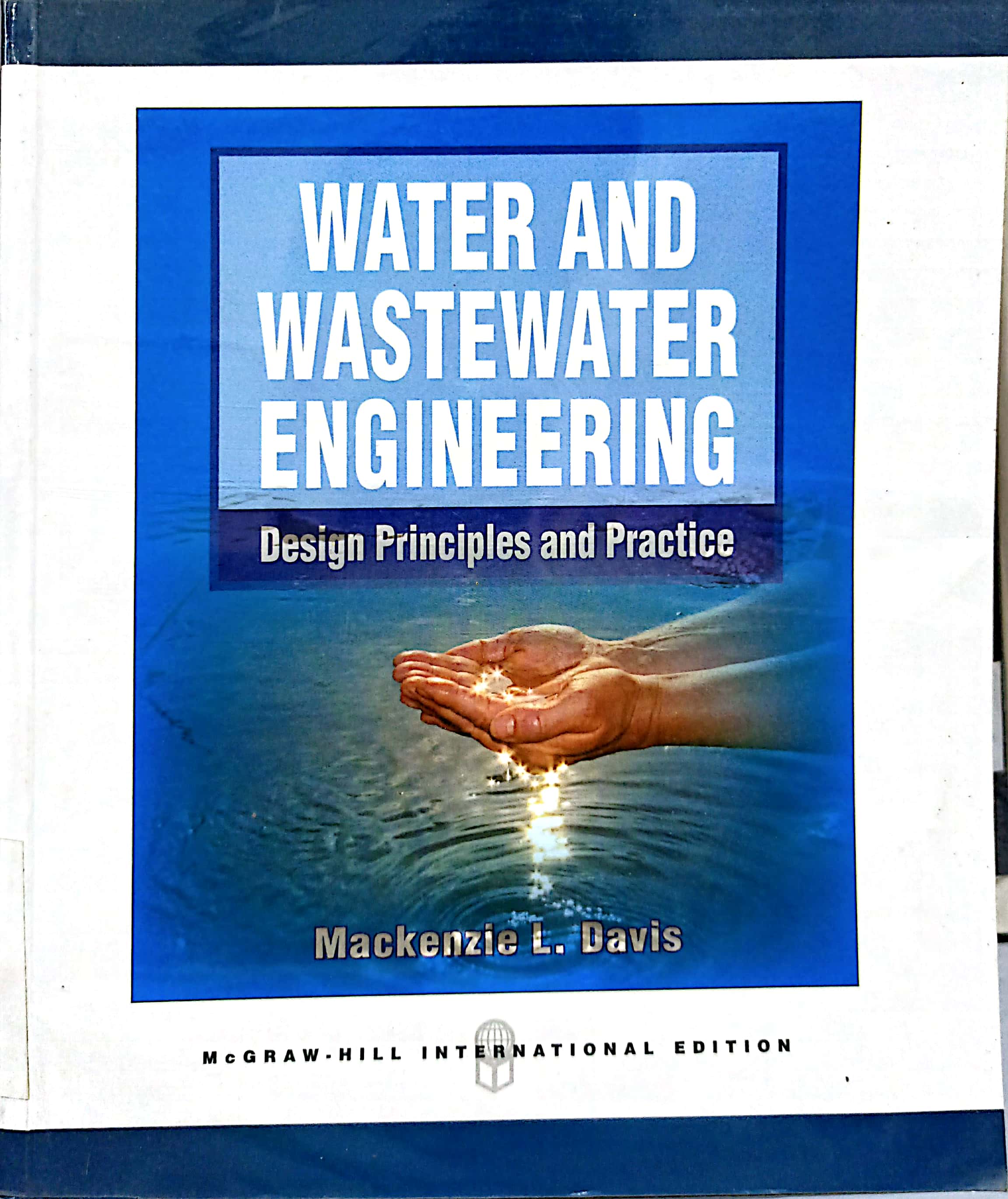 Book cover: Water and wastewater engineering
