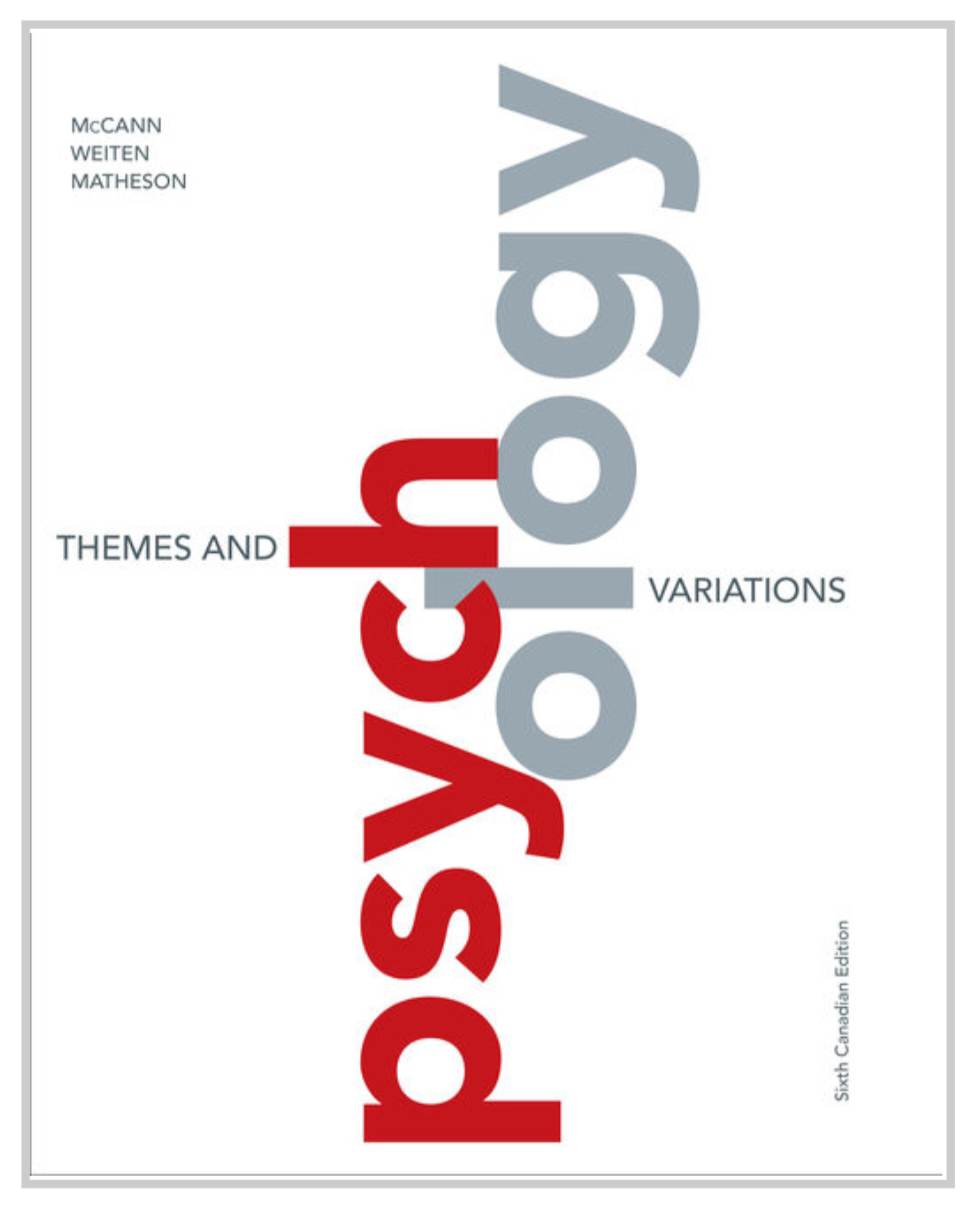 Book cover: Psychology themes and variations