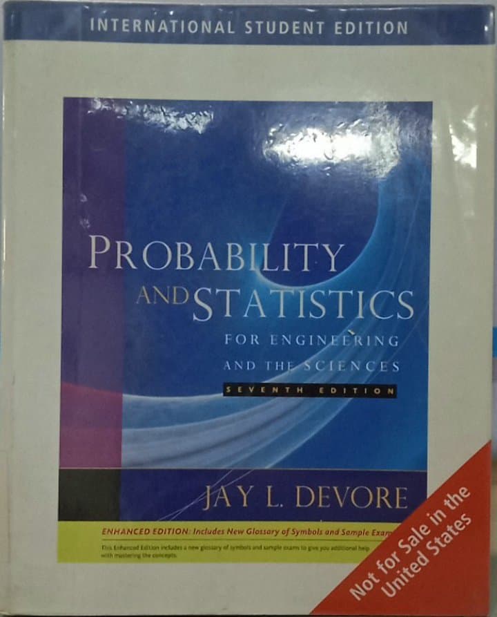 Book cover: Probability and statistics for engineering and the sciences