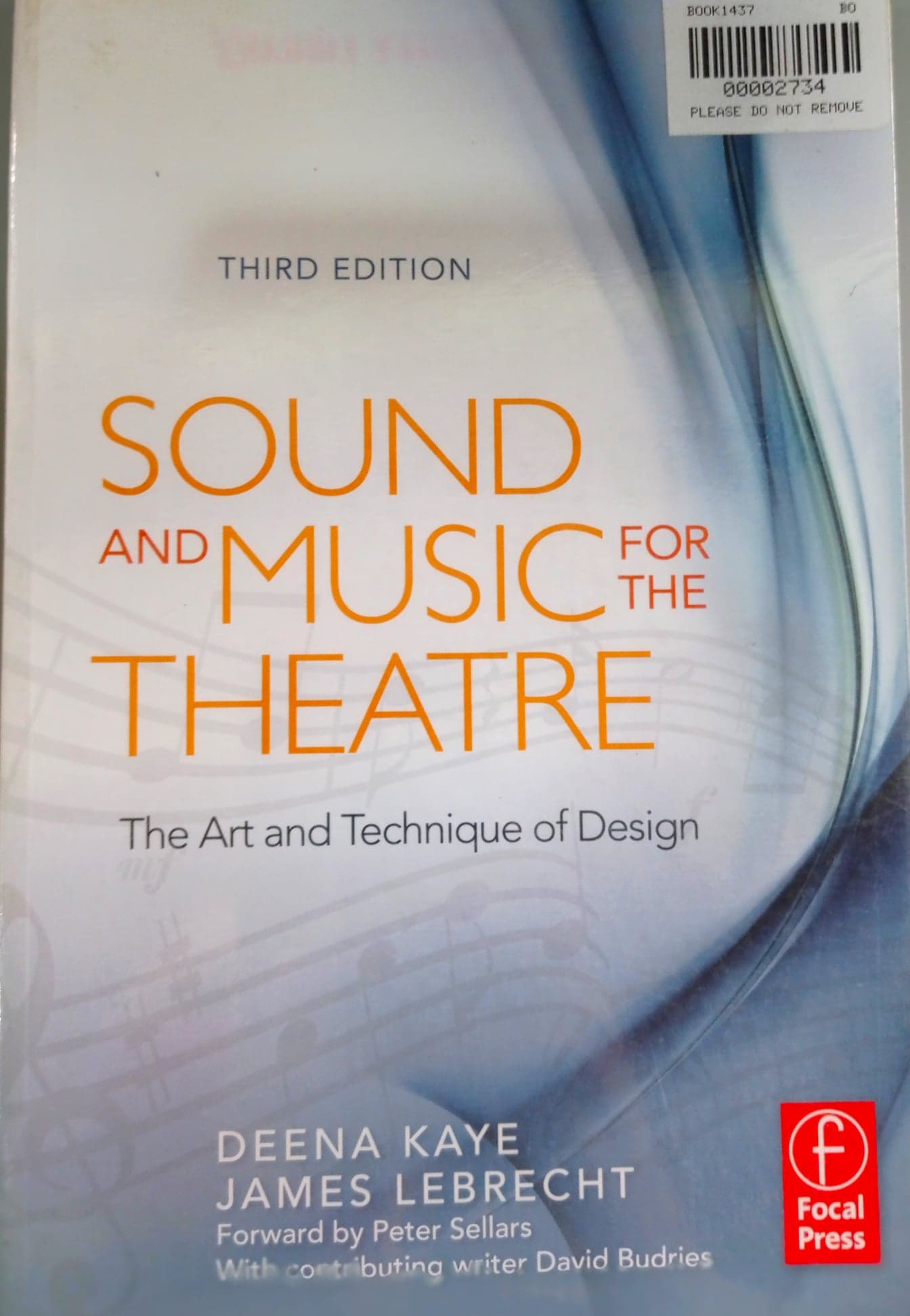 Book cover: Sound and music for the theatre: the art and technique of design