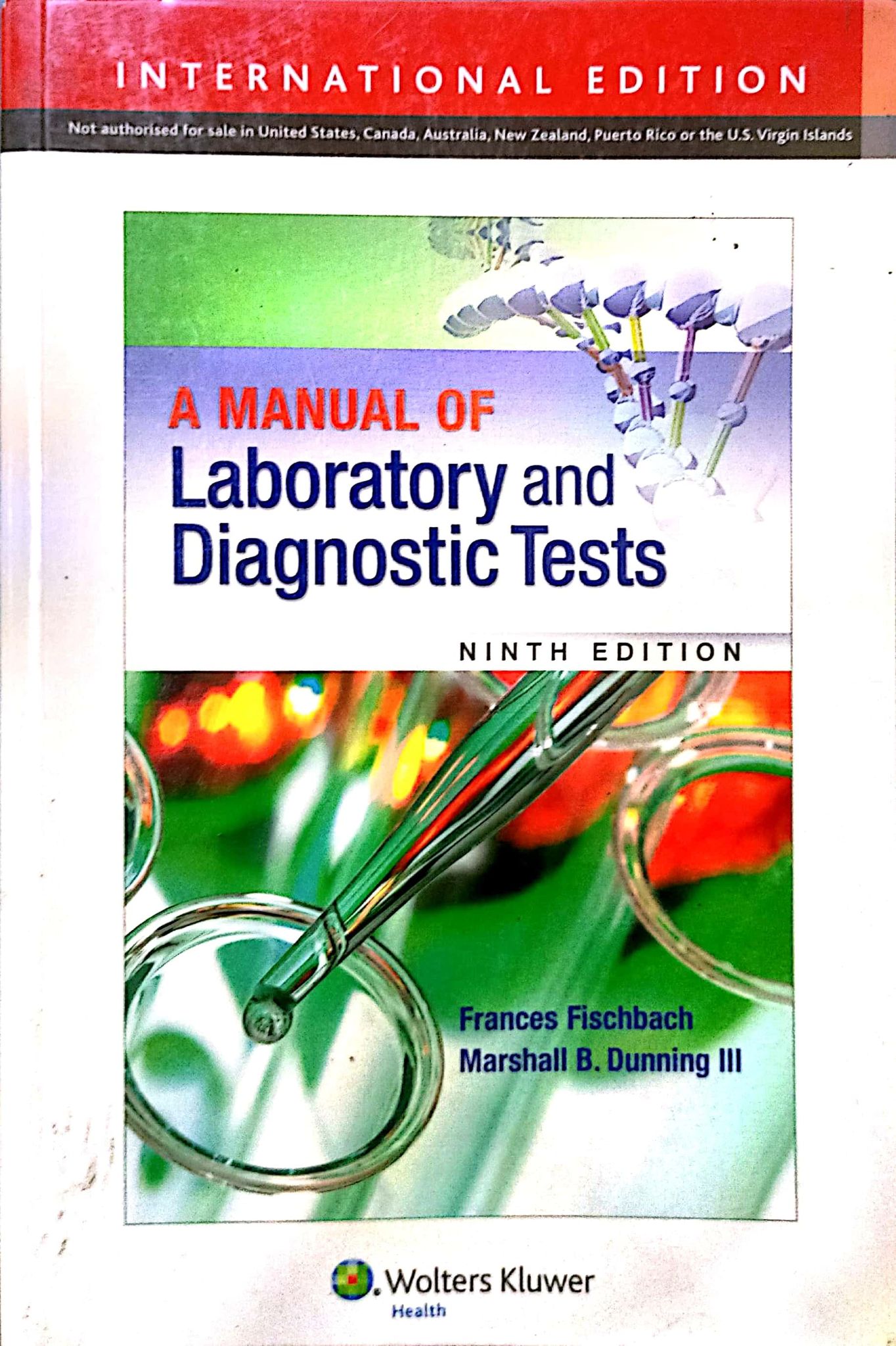 Book cover: A Manual of laboratory and diagnostic tests