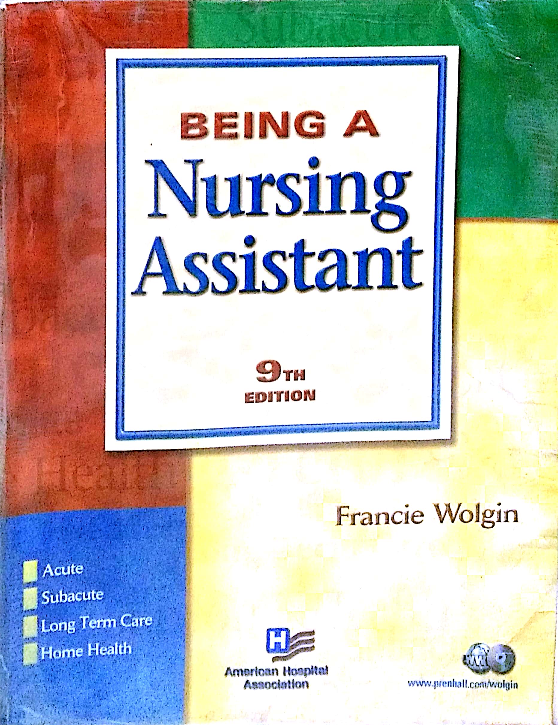 Book cover: Being a nursing assistant