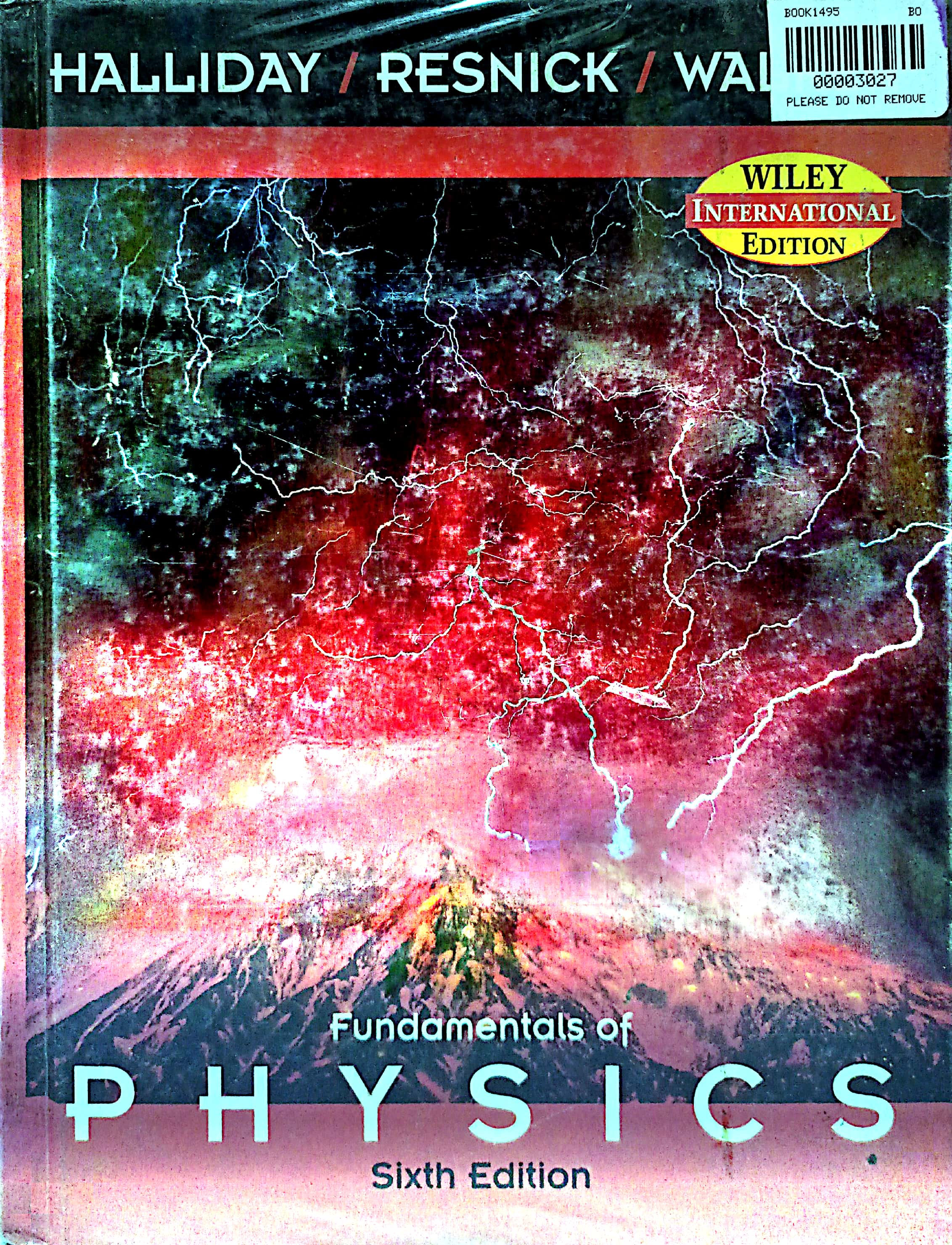 Book cover: Fundamentals of physics