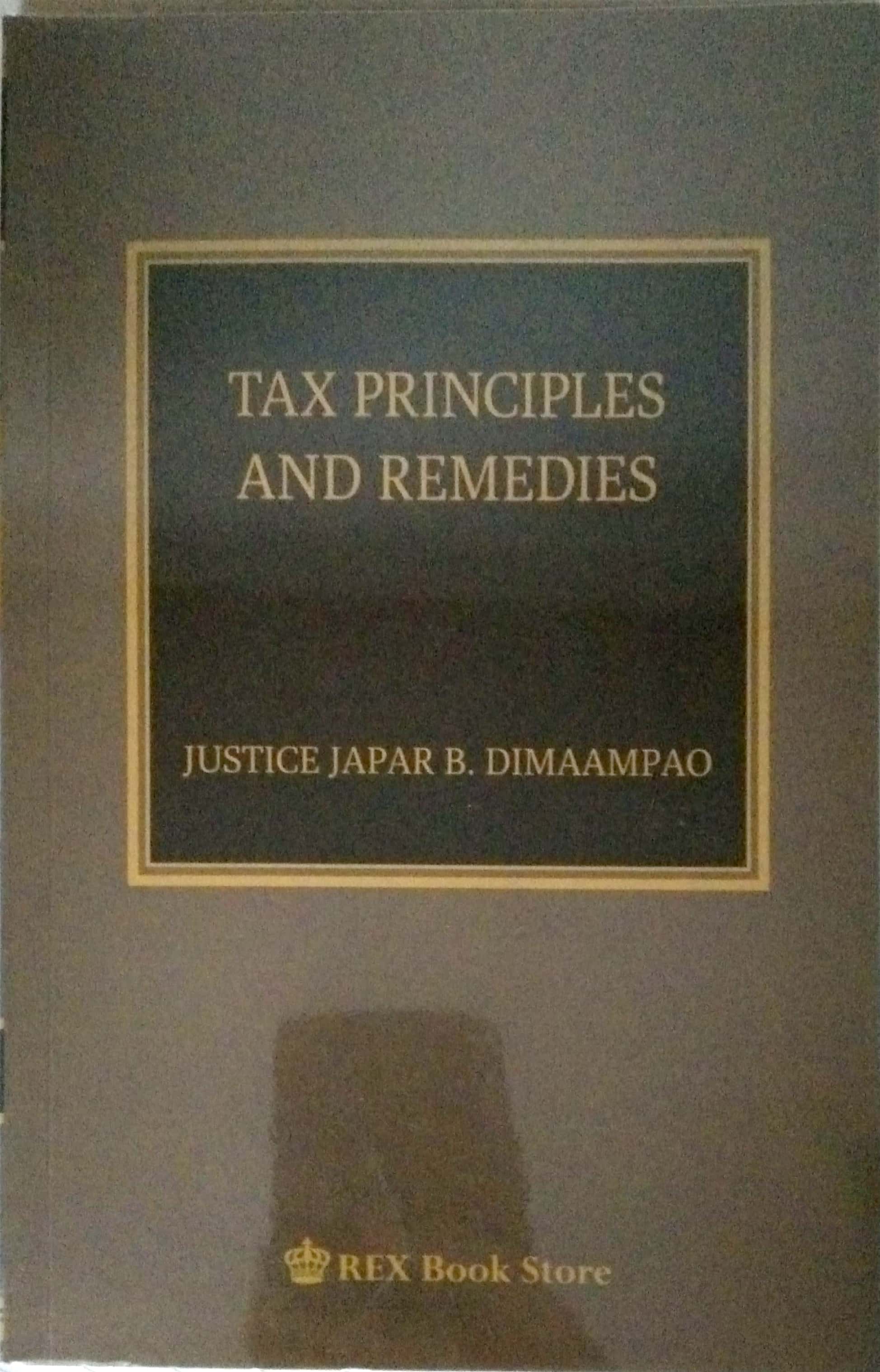 Book cover: Tax principles and remedies