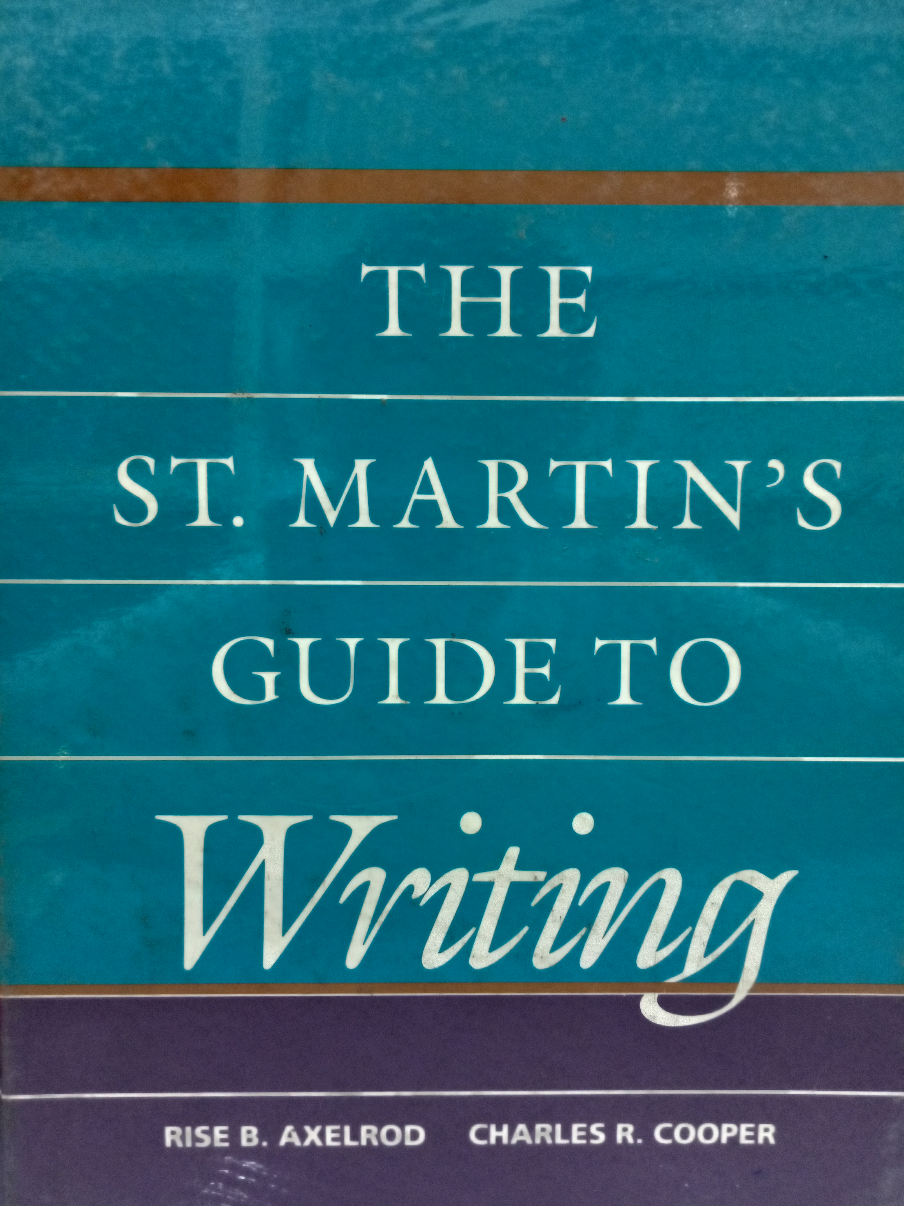 Book cover: The St. Martin's guide to writing