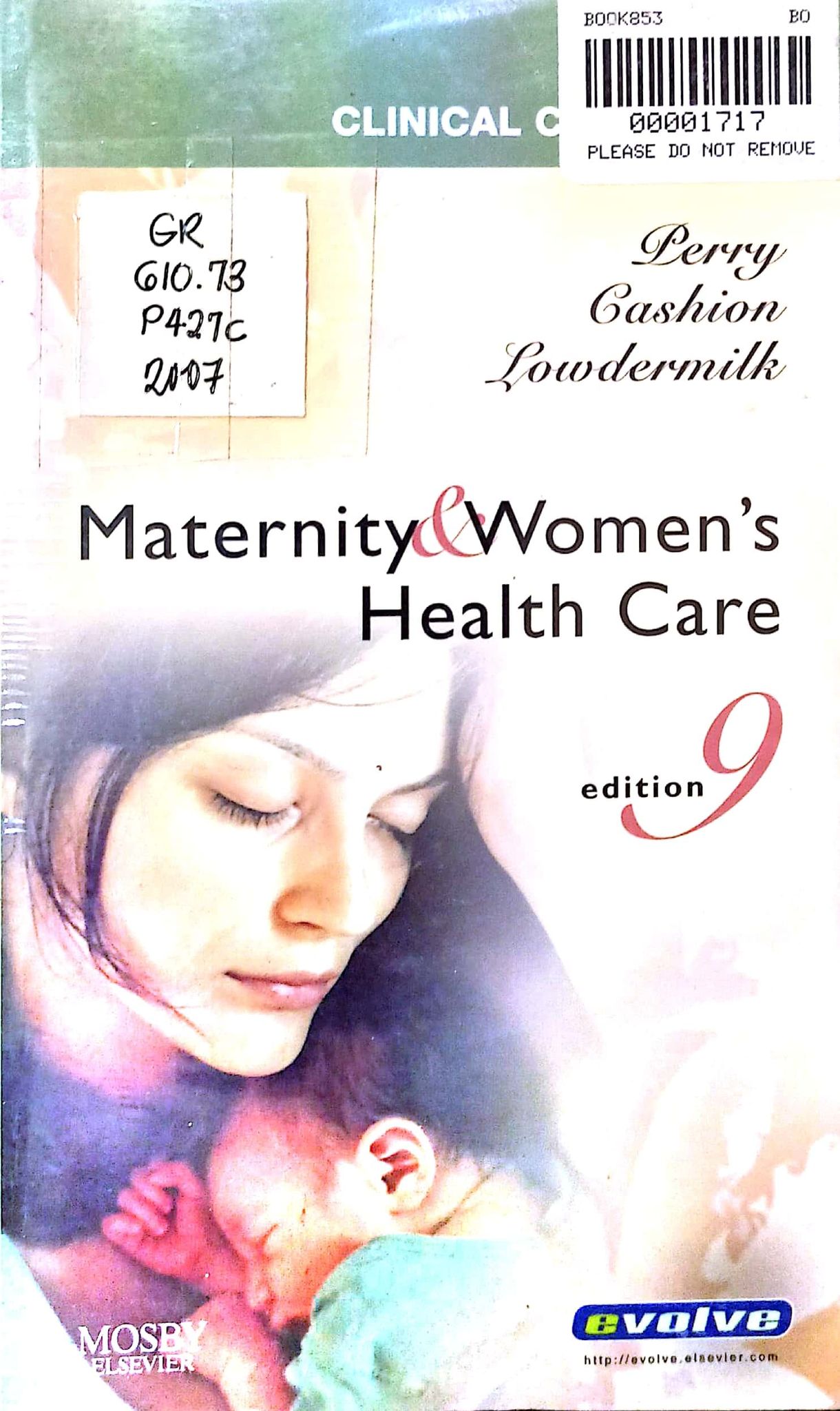 Book cover: Clinical companion for maternity and women's health care