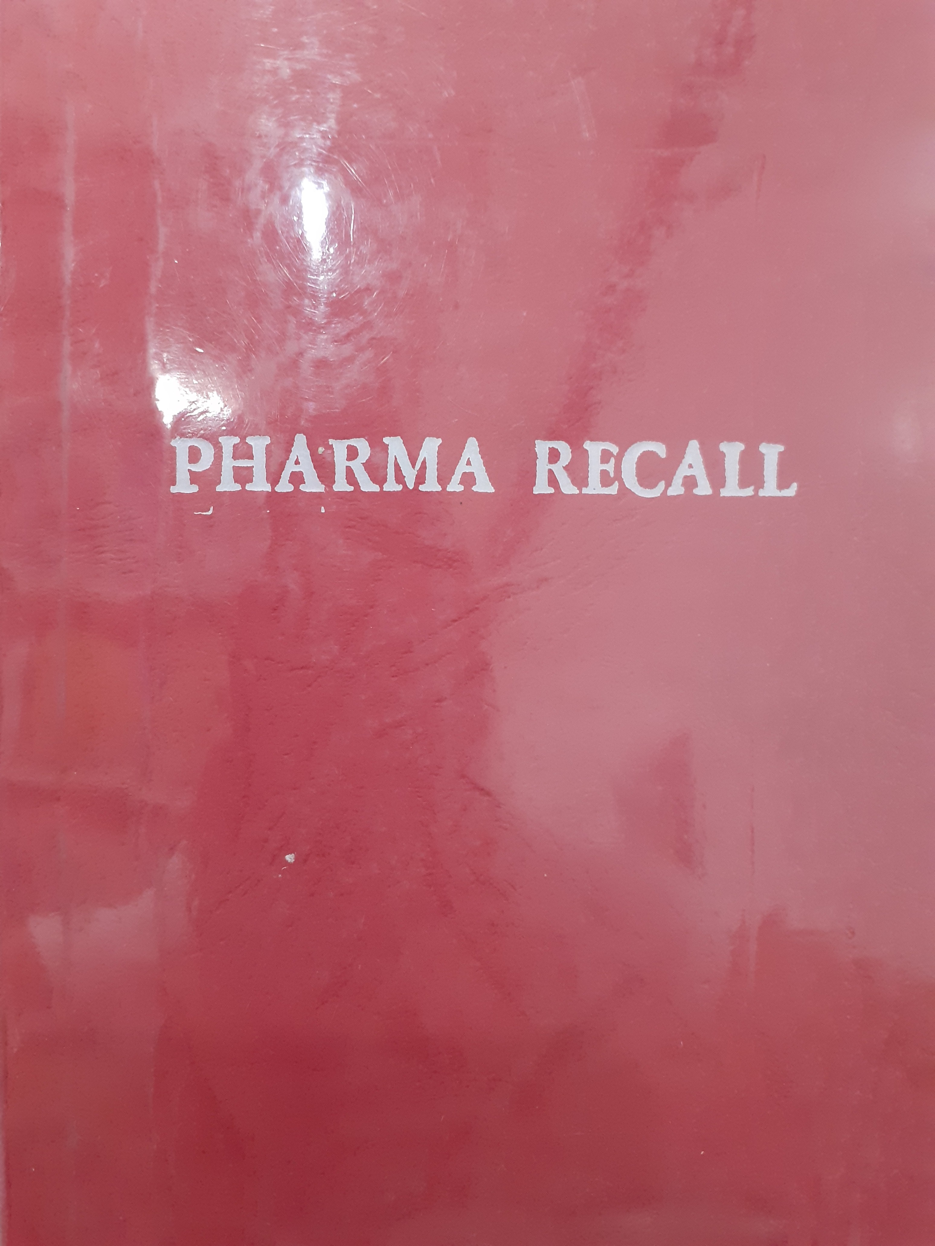 Book cover: Pharmacology recall