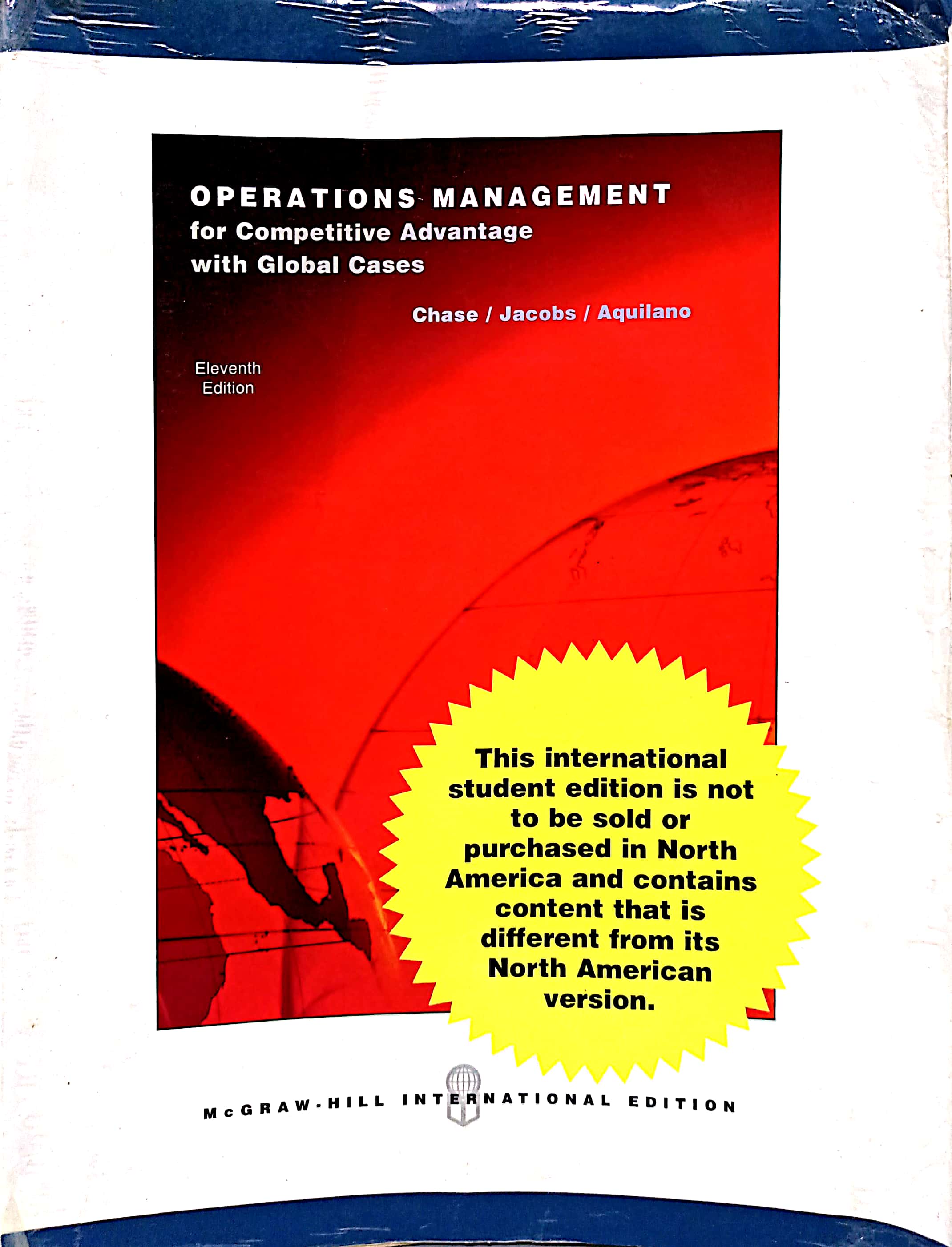Book cover: Operations management for competitive advantage