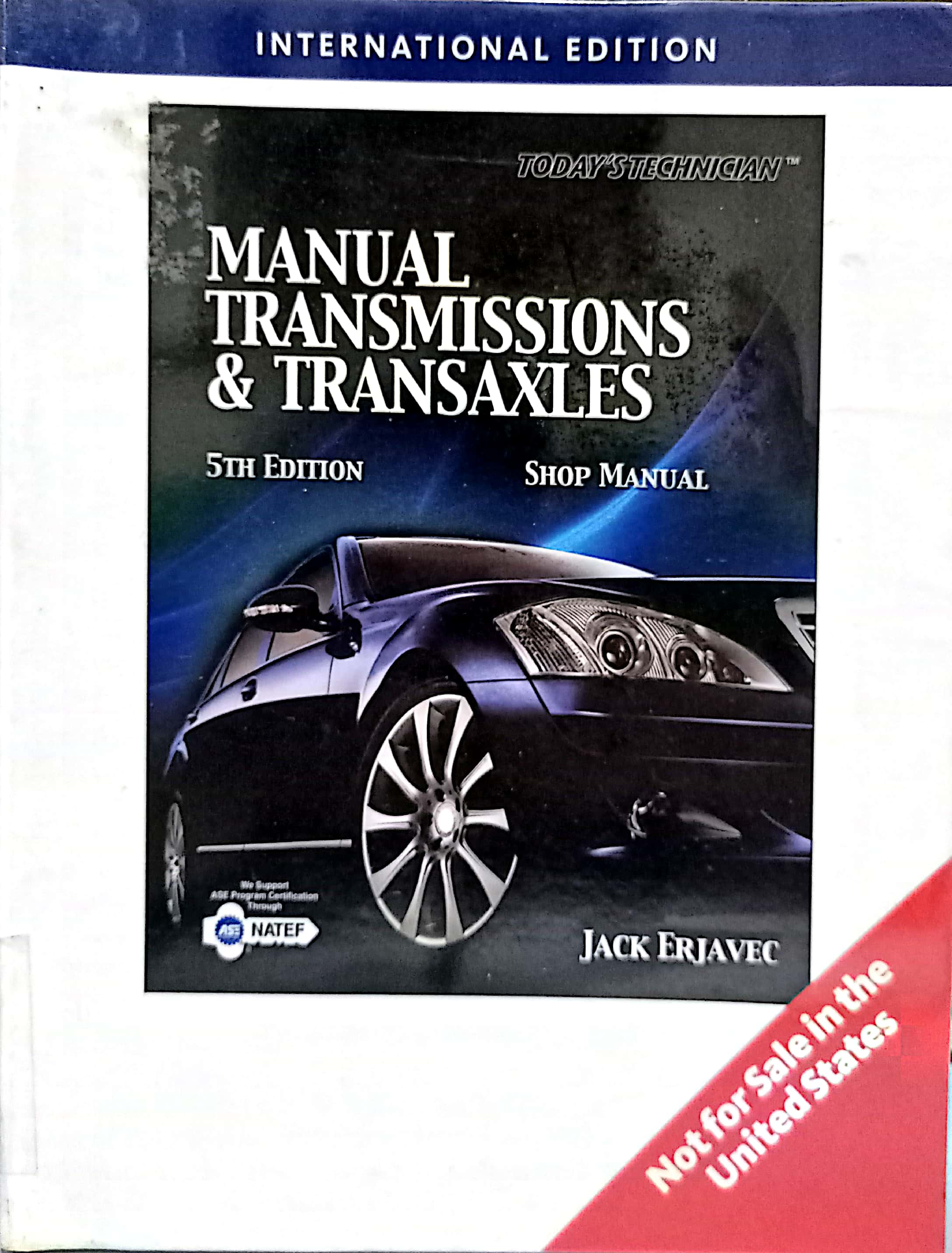 Book cover: Shop manual for manual transmission and transaxles