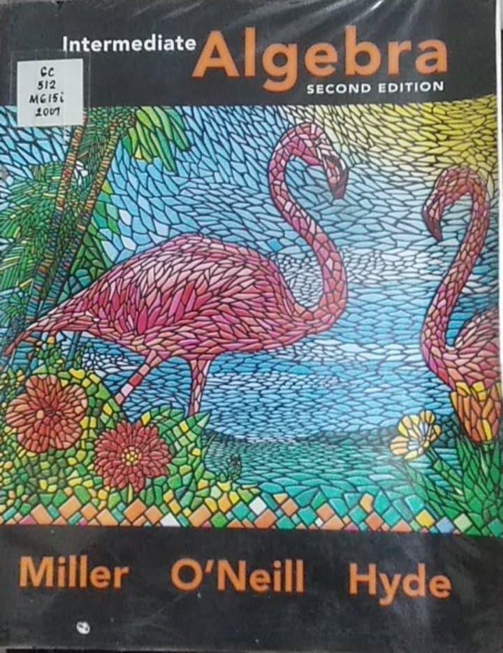 Book cover: Intermediate algebra