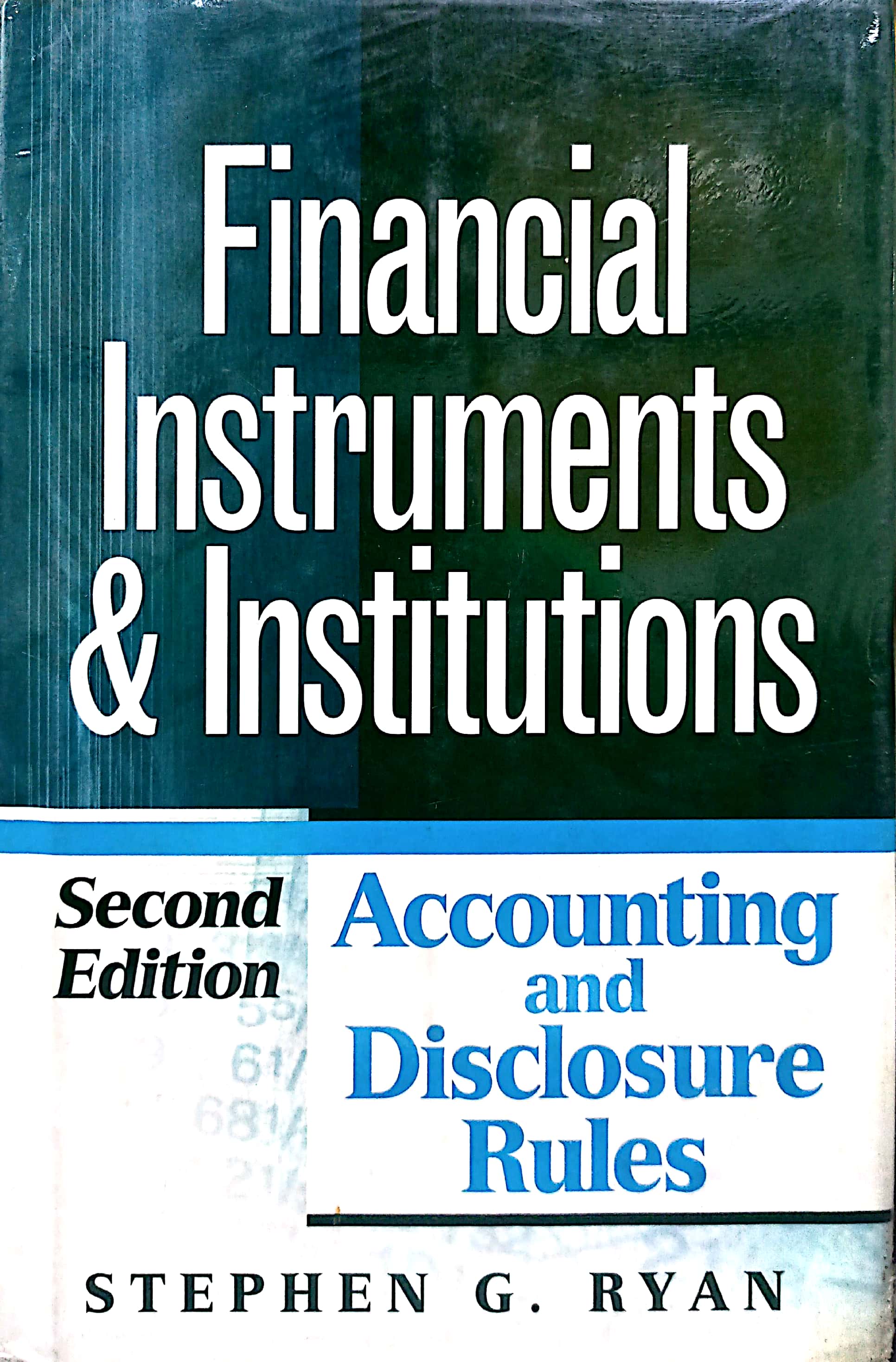 Book cover: Financial instruments and institutions