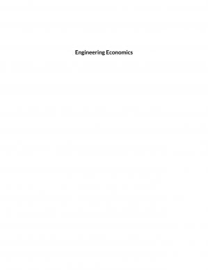 Book cover: Engineering economics
