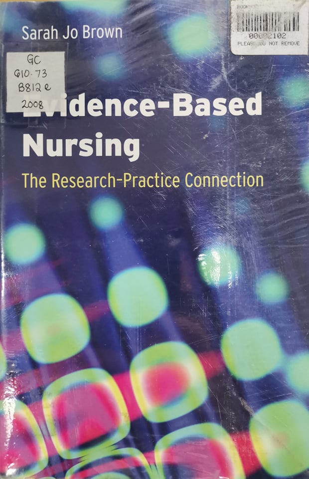 Book cover: Evidenced-based nursing : the research practice connection