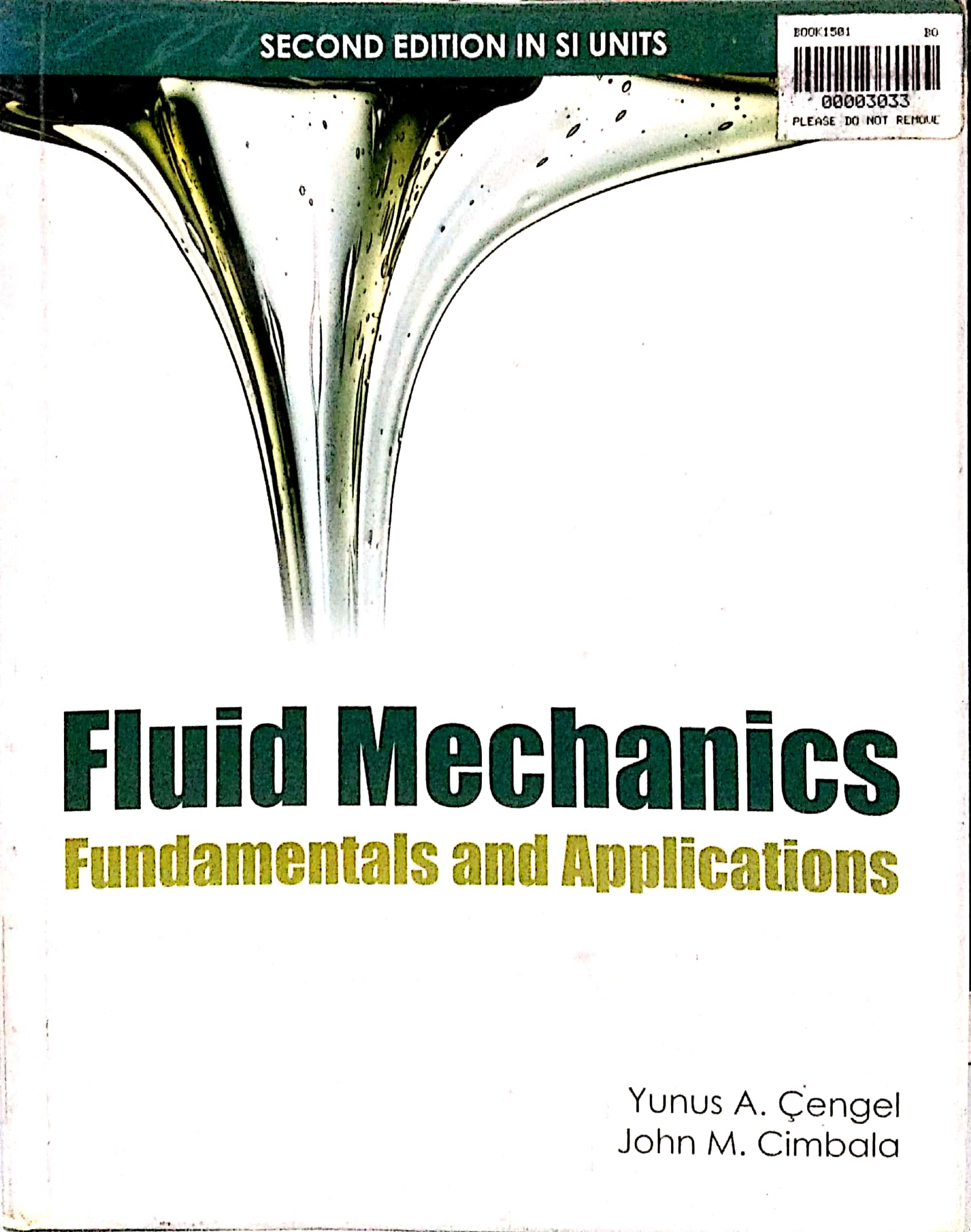 Book cover: Fluid mechanics: fundamentals and applications w/ CD.