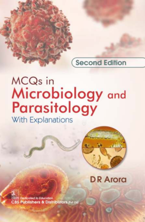 Book cover: Mcqs in microbiology and parasitology with explanations