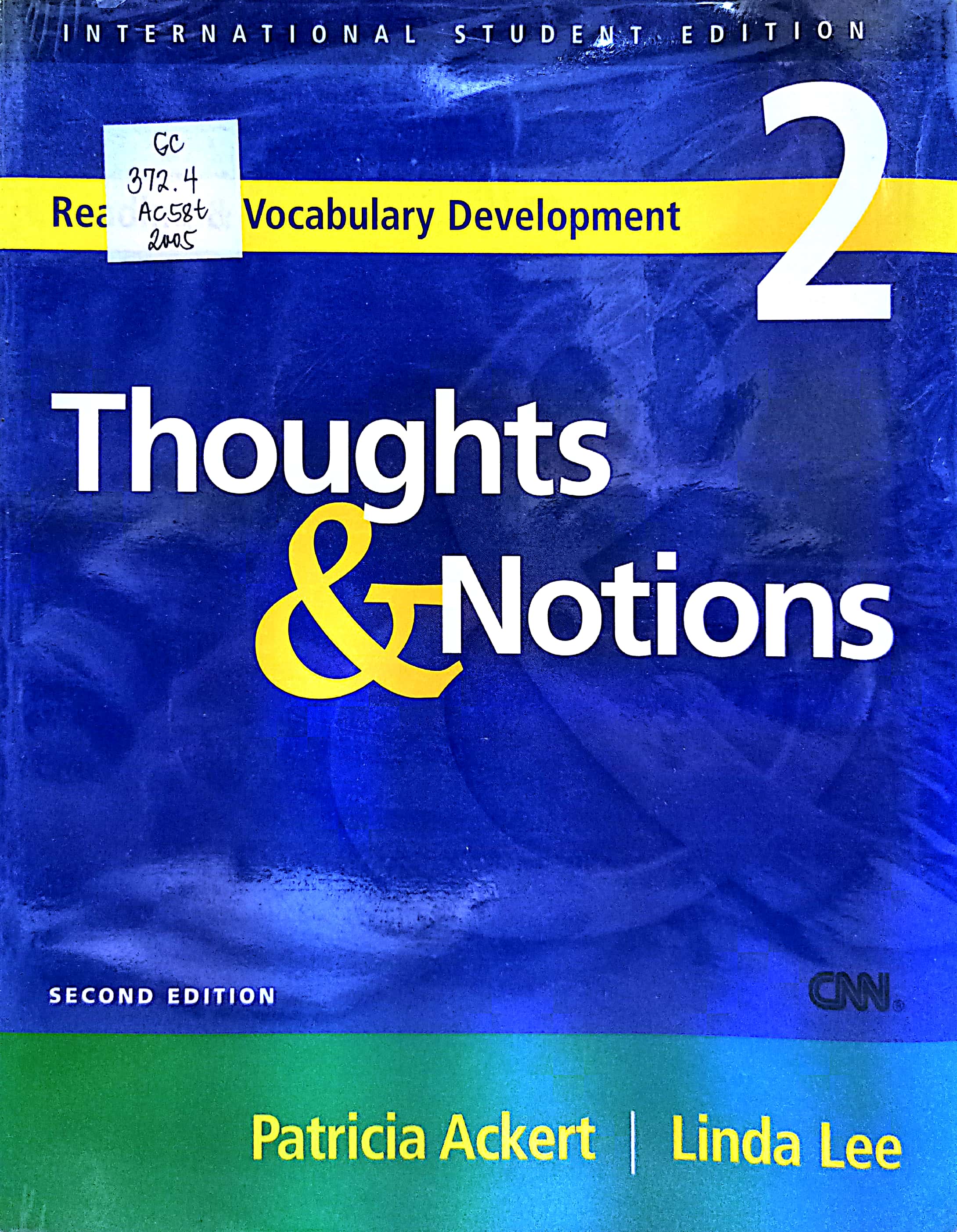 Book cover: Thoughts & notions : reading & vocabulary development