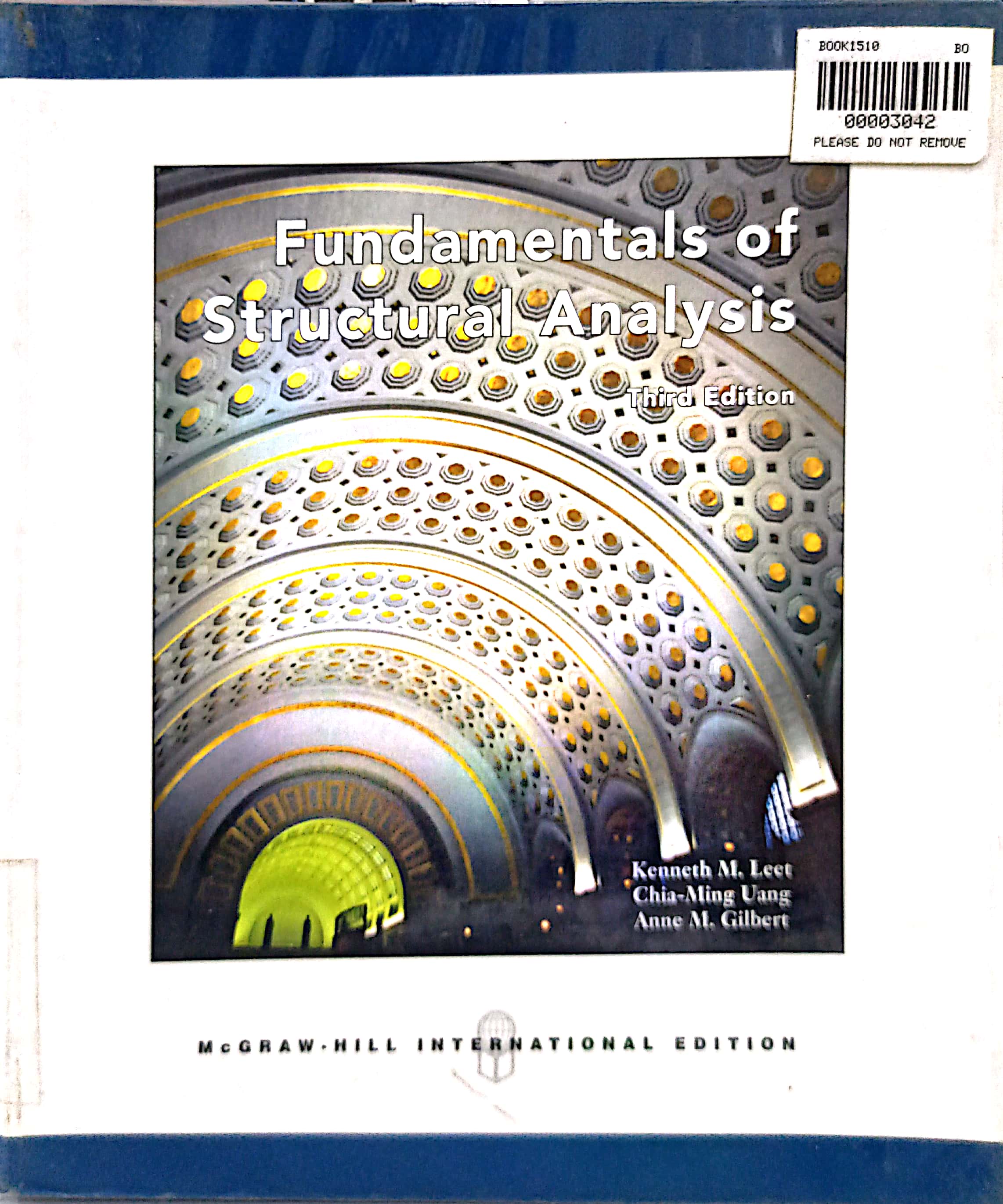 Book cover: Fundamentals of structural analysis