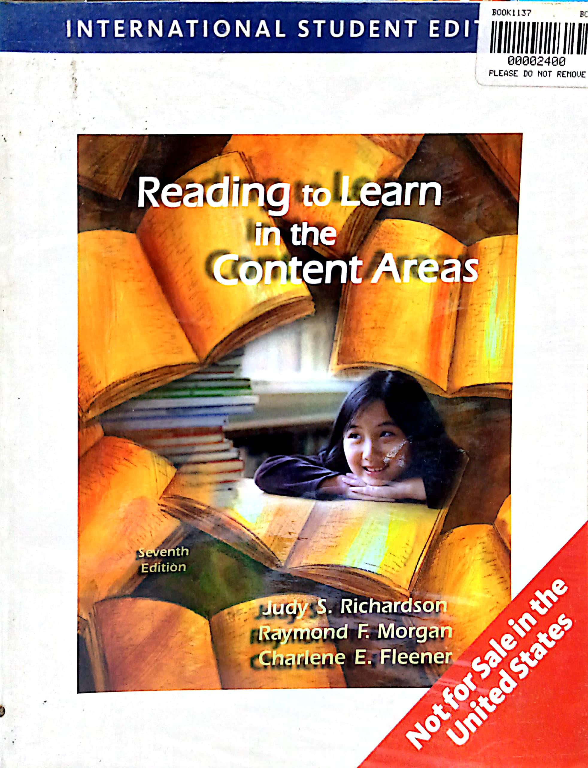 Book cover: Reading to learn in the content areas