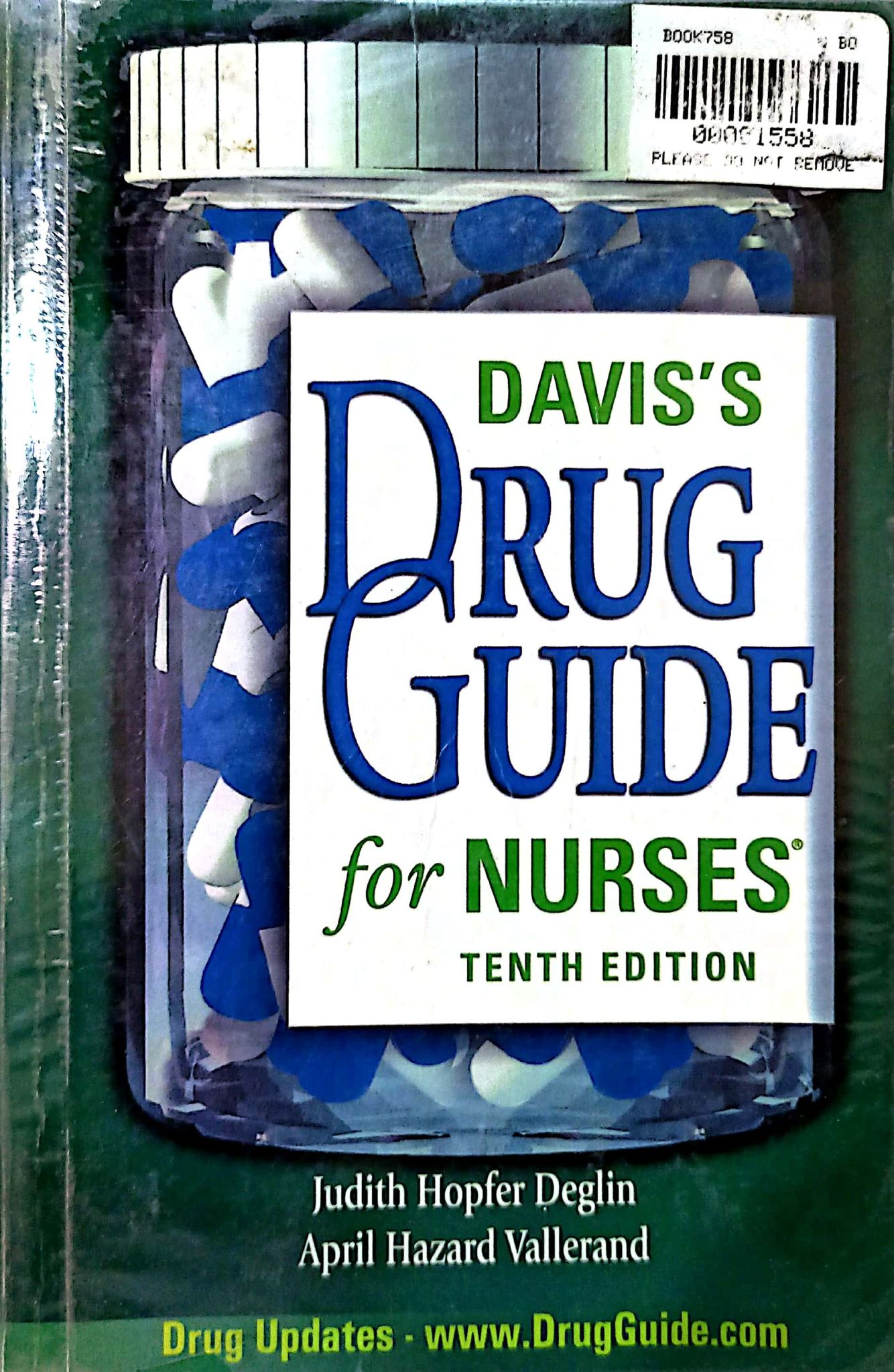 Book cover: Davis's drug guide for nurses
