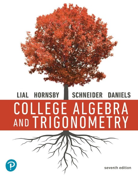 Book cover: College algebra and trigonometry.