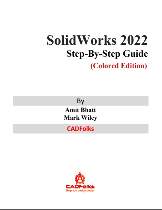 Book cover: SolidWorks 2022: step-by-step guide.