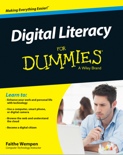Book cover: Digital literacy for Dummies.