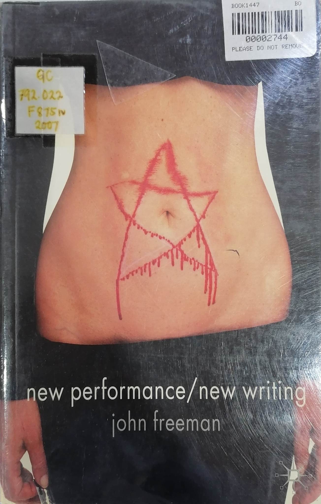 Book cover: New performance/new writing